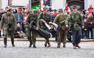 Rekonstrukce osvobození Chebu na náměstí - 2012