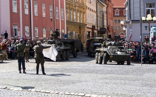 Rekonstrukce osvobození Chebu na náměstí - 2012