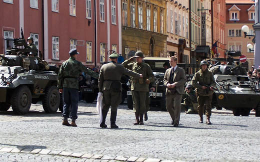 Rekonstrukce osvobození Chebu na náměstí - 2012