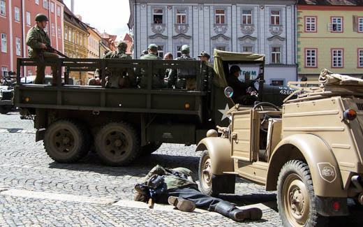 Rekonstrukce osvobození Chebu na náměstí - 2012